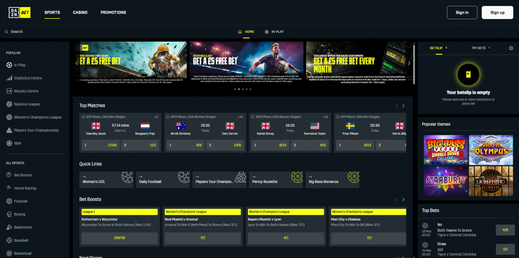 DAZN Bet apuestas